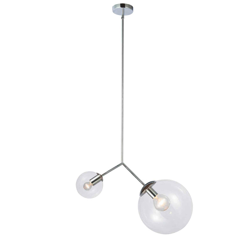 Dainolite 2 Light Incandescent Pendant Polished Chrome Finish ORN-212P-PC