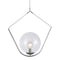 Dainolite 1 Light Incandescent Pendant Polished Chrome  ORN-241P-PC