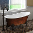 Cambridge Plumbing Cast Iron Clawfoot Bathtub 67"x30" Bronze Finish No Faucet Drillings