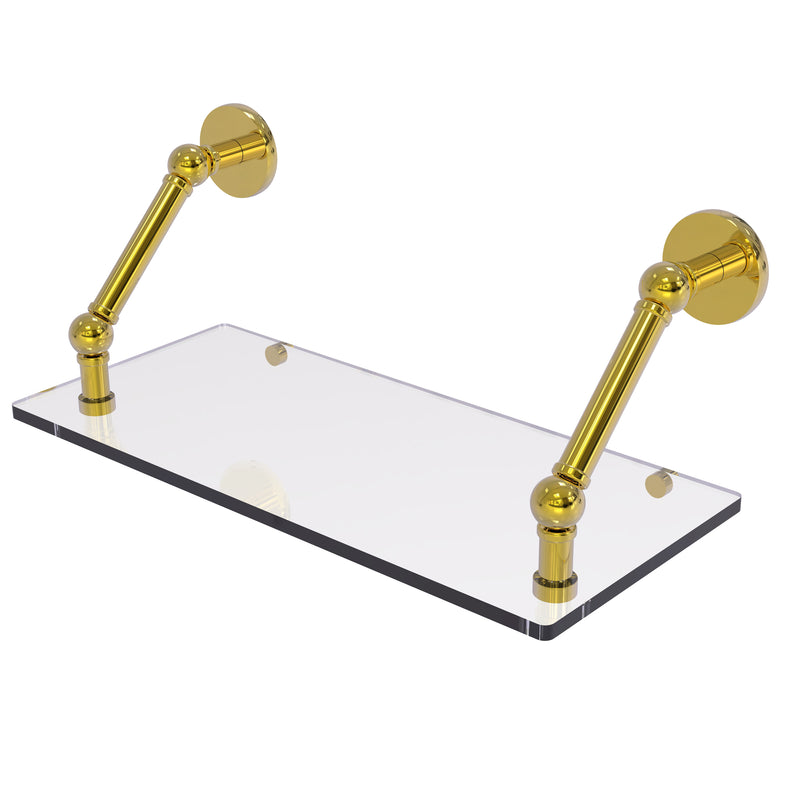 Allied Brass Prestige Skyline Collection 18 Inch Floating Glass Shelf P1000-1-18-PB