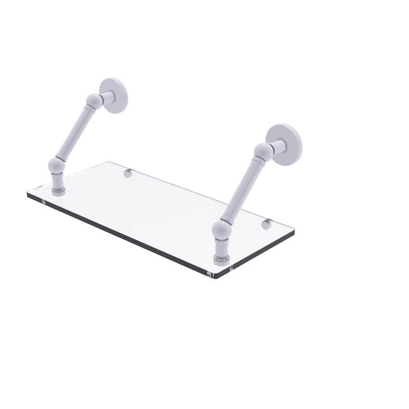 Allied Brass Prestige Skyline Collection 18 Inch Floating Glass Shelf P1000-1-18-WHM