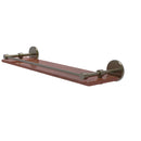 Allied Brass Prestige Skyline Collection 22 Inch Solid IPE Ironwood Shelf with Gallery Rail P1000-1-22-GAL-IRW-ABR