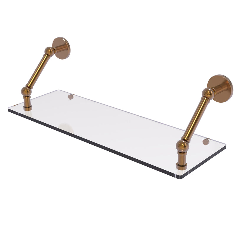 Allied Brass Prestige Skyline Collection 24 Inch Floating Glass Shelf P1000-1-24-BBR