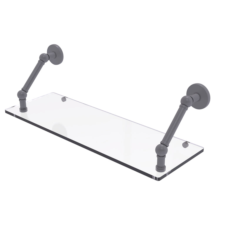 Allied Brass Prestige Skyline Collection 24 Inch Floating Glass Shelf P1000-1-24-GYM