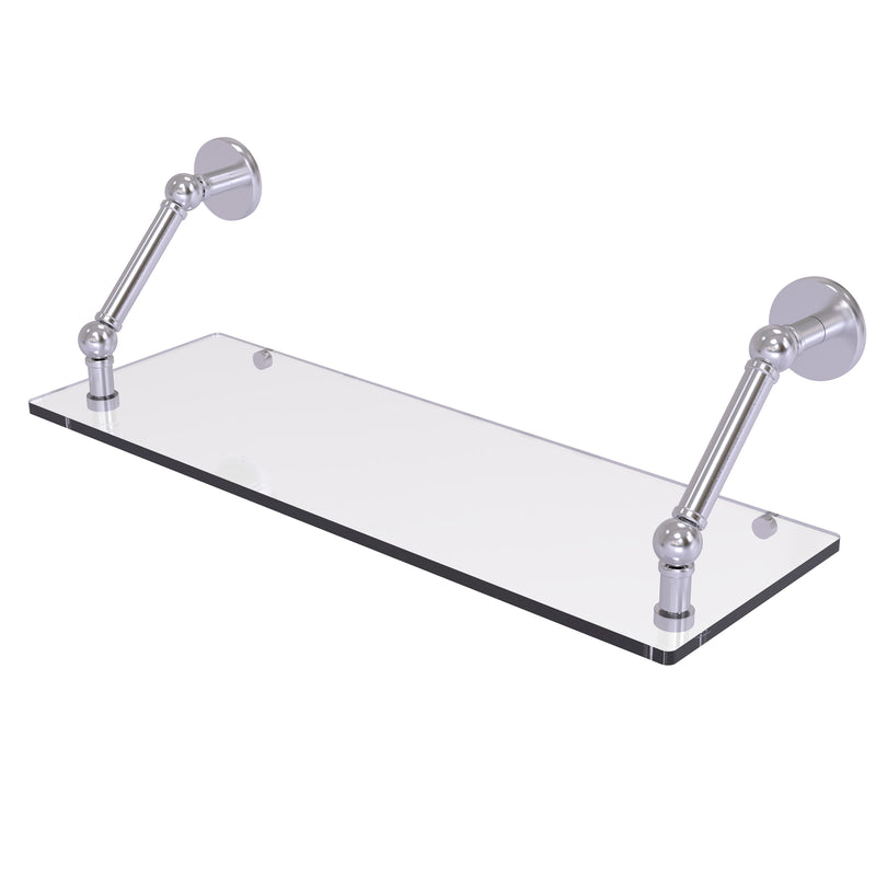 Allied Brass Prestige Skyline Collection 24 Inch Floating Glass Shelf P1000-1-24-SCH