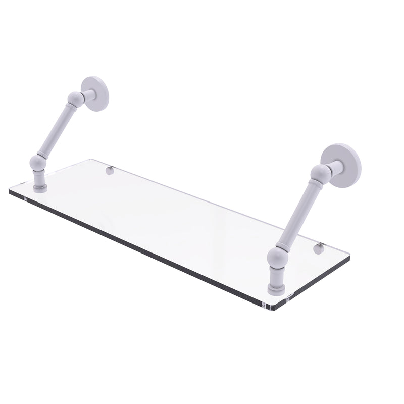 Allied Brass Prestige Skyline Collection 24 Inch Floating Glass Shelf P1000-1-24-WHM