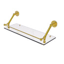 Allied Brass Prestige Skyline 24 Inch Floating Glass Shelf with Gallery Rail P1000-1-24-GAL-PB