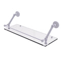 Allied Brass Prestige Skyline 24 Inch Floating Glass Shelf with Gallery Rail P1000-1-24-GAL-WHM