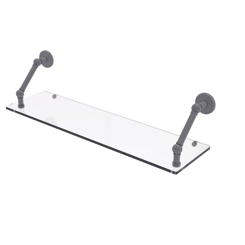 Allied Brass Prestige Skyline Collection 30 Inch Floating Glass Shelf P1000-1-30-GYM