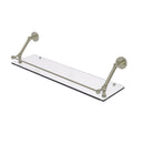 Allied Brass Prestige Skyline 30 Inch Floating Glass Shelf with Gallery Rail P1000-1-30-GAL-PNI