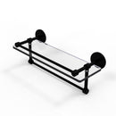 Allied Brass 16 Inch Gallery Glass Shelf with Towel Bar P1000-1TB-16-GAL-BKM