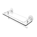 Allied Brass 16 Inch Gallery Glass Shelf with Towel Bar P1000-1TB-16-GAL-WHM