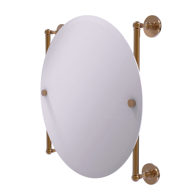 Allied Brass Prestige Skyline Collection Round Frameless Rail Mounted Mirror P1000-27-90-BBR