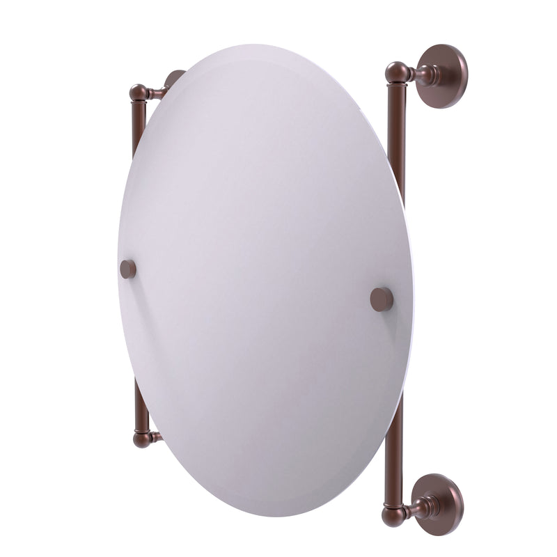 Allied Brass Prestige Skyline Collection Round Frameless Rail Mounted Mirror P1000-27-90-CA