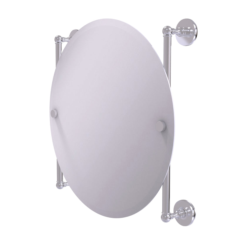 Allied Brass Prestige Skyline Collection Round Frameless Rail Mounted Mirror P1000-27-90-SCH