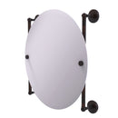 Allied Brass Prestige Skyline Collection Round Frameless Rail Mounted Mirror P1000-27-90-VB