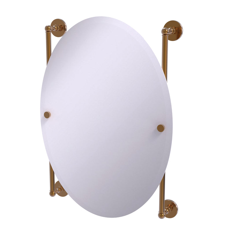 Allied Brass Prestige Skyline Collection Oval Frameless Rail Mounted Mirror P1000-27-91-BBR