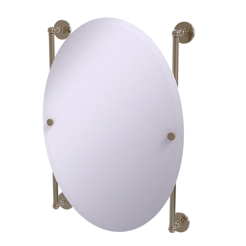 Allied Brass Prestige Skyline Collection Oval Frameless Rail Mounted Mirror P1000-27-91-PEW