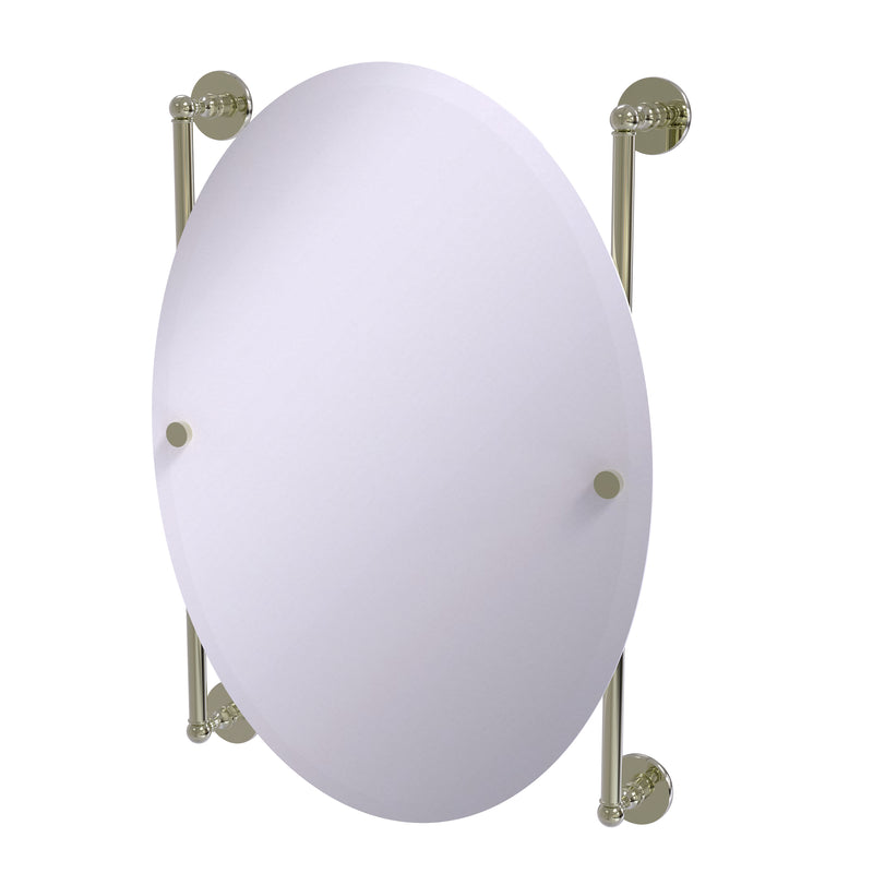 Allied Brass Prestige Skyline Collection Oval Frameless Rail Mounted Mirror P1000-27-91-PNI