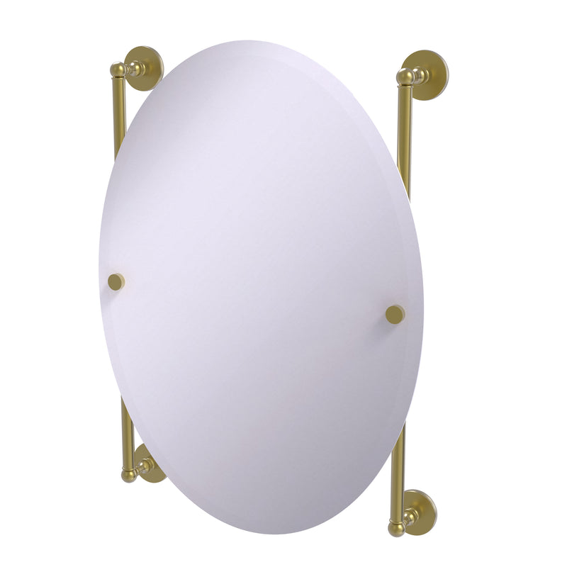 Allied Brass Prestige Skyline Collection Oval Frameless Rail Mounted Mirror P1000-27-91-SBR