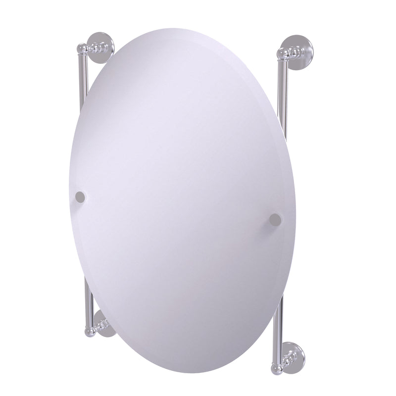 Allied Brass Prestige Skyline Collection Oval Frameless Rail Mounted Mirror P1000-27-91-SCH