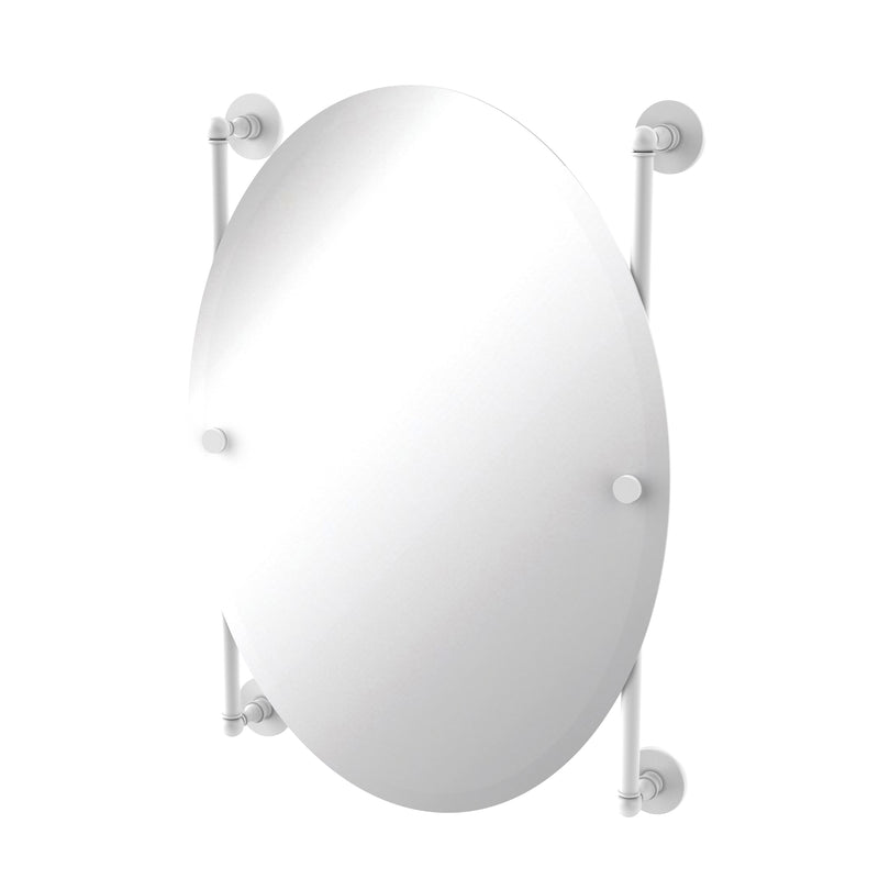 Allied Brass Prestige Skyline Collection Oval Frameless Rail Mounted Mirror P1000-27-91-WHM