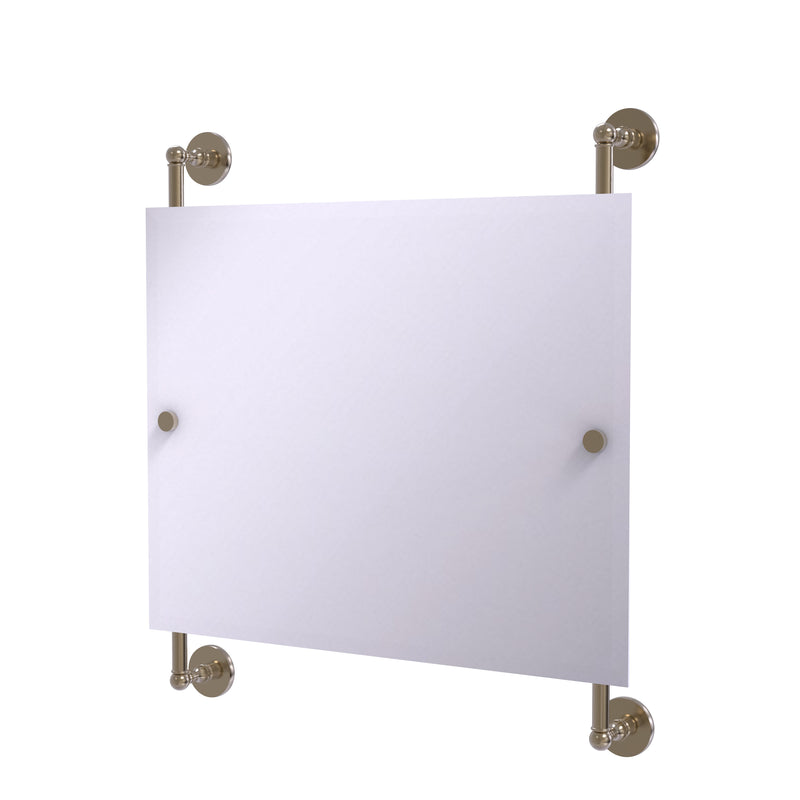 Allied Brass Prestige Skyline Landscape Rectangular Frameless Rail Mounted Mirror P1000-27-93-PEW