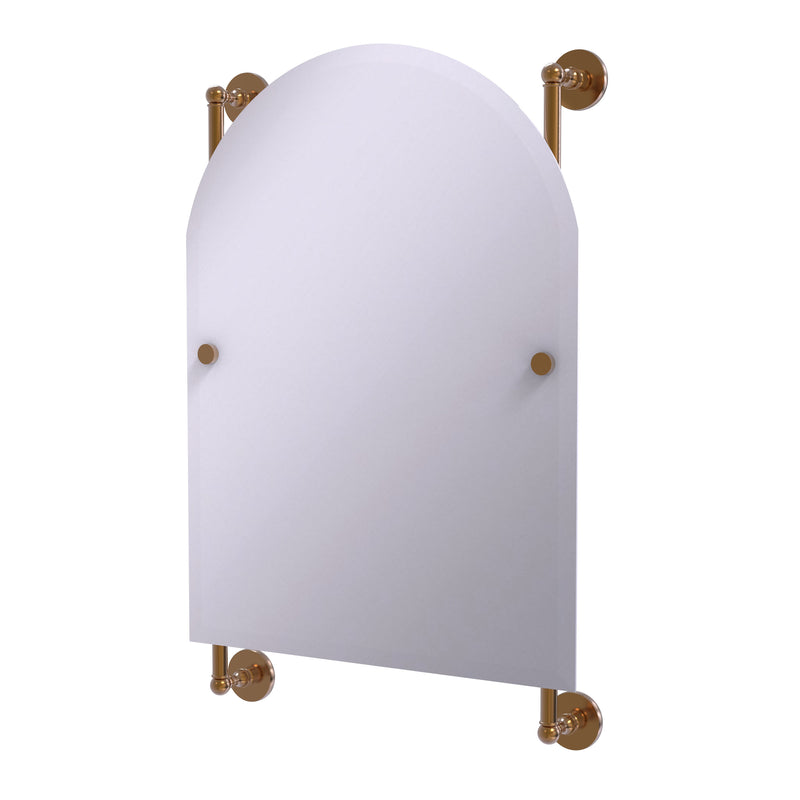 Allied Brass Prestige Skyline Collection Arched Top Frameless Rail Mounted Mirror P1000-27-94-BBR