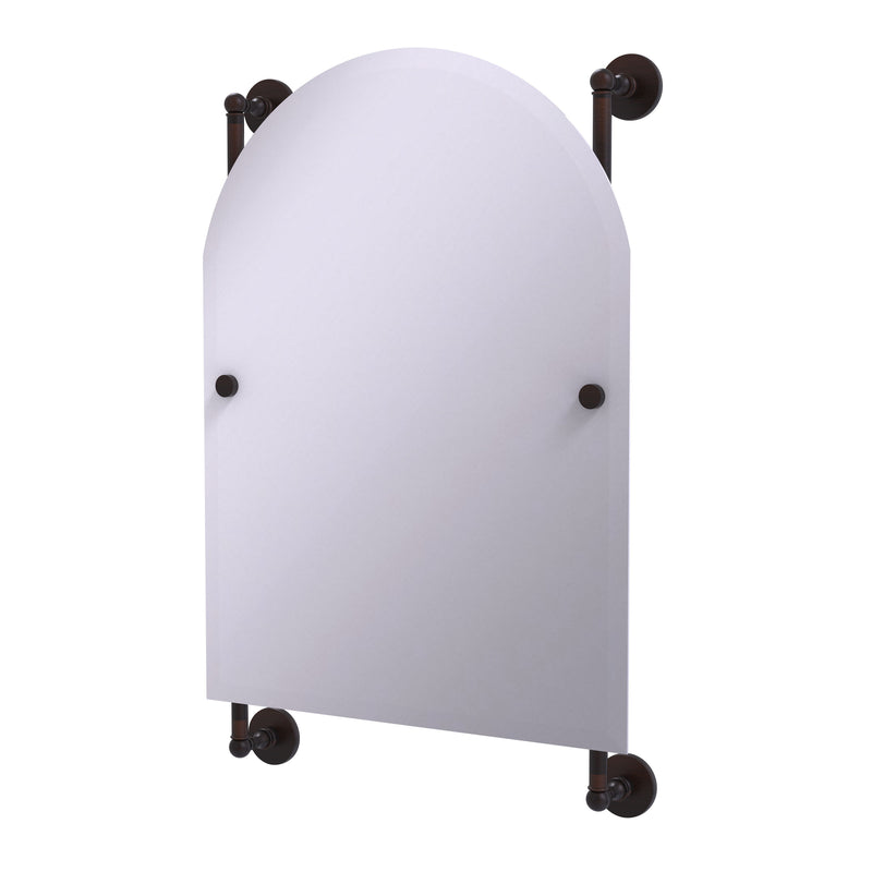 Allied Brass Prestige Skyline Collection Arched Top Frameless Rail Mounted Mirror P1000-27-94-VB