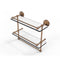 Allied Brass 16 Inch Gallery Double Glass Shelf with Towel Bar P1000-2TB-16-GAL-BBR