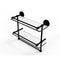 Allied Brass 16 Inch Gallery Double Glass Shelf with Towel Bar P1000-2TB-16-GAL-BKM