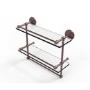 Allied Brass 16 Inch Gallery Double Glass Shelf with Towel Bar P1000-2TB-16-GAL-CA