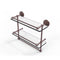 Allied Brass 16 Inch Gallery Double Glass Shelf with Towel Bar P1000-2TB-16-GAL-CA