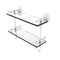 Allied Brass 16 Inch Gallery Double Glass Shelf with Towel Bar P1000-2TB-16-GAL-WHM