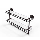 Allied Brass 22 Inch Gallery Double Glass Shelf with Towel Bar P1000-2TB-22-GAL-ABZ