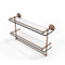 Allied Brass 22 Inch Gallery Double Glass Shelf with Towel Bar P1000-2TB-22-GAL-BBR