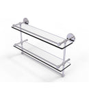 Allied Brass 22 Inch Gallery Double Glass Shelf with Towel Bar P1000-2TB-22-GAL-PC