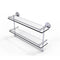 Allied Brass 22 Inch Gallery Double Glass Shelf with Towel Bar P1000-2TB-22-GAL-SCH