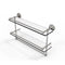 Allied Brass 22 Inch Gallery Double Glass Shelf with Towel Bar P1000-2TB-22-GAL-SN