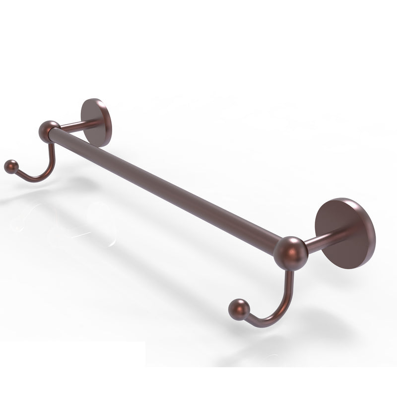 Allied Brass Prestige Skyline Collection 18 Inch Towel Bar with Integrated Hooks P1000-41-18-HK-CA