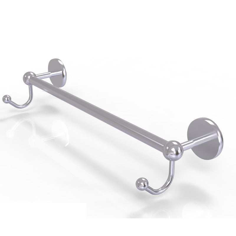 Allied Brass Prestige Skyline Collection 18 Inch Towel Bar with Integrated Hooks P1000-41-18-HK-SCH