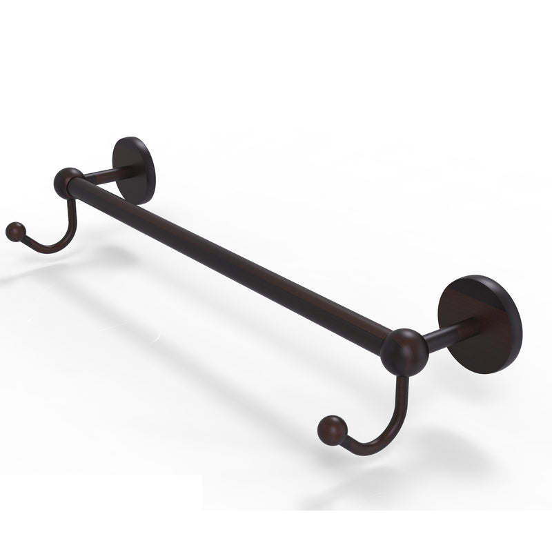 Allied Brass Prestige Skyline Collection 18 Inch Towel Bar with Integrated Hooks P1000-41-18-HK-VB