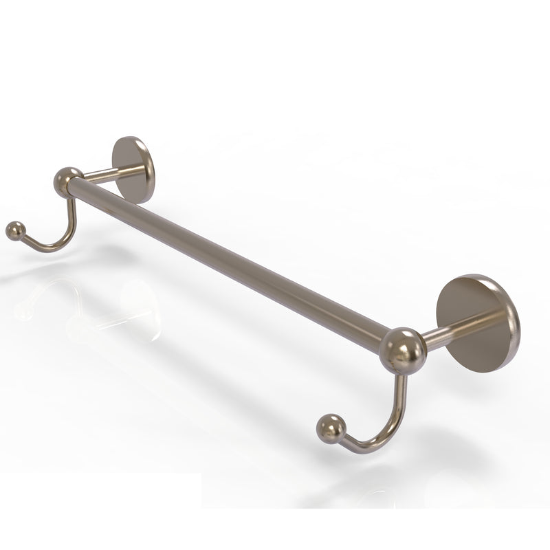 Allied Brass Prestige Skyline Collection 24 Inch Towel Bar with Integrated Hooks P1000-41-24-HK-PEW