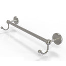 Allied Brass Prestige Skyline Collection 24 Inch Towel Bar with Integrated Hooks P1000-41-24-HK-SN