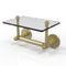 Allied Brass Prestige Skyline Collection Two Post Toilet Tissue Holder with Glass Shelf P1000-GLT-24-SBR