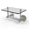 Allied Brass Prestige Skyline Collection Two Post Toilet Tissue Holder with Glass Shelf P1000-GLT-24-SN