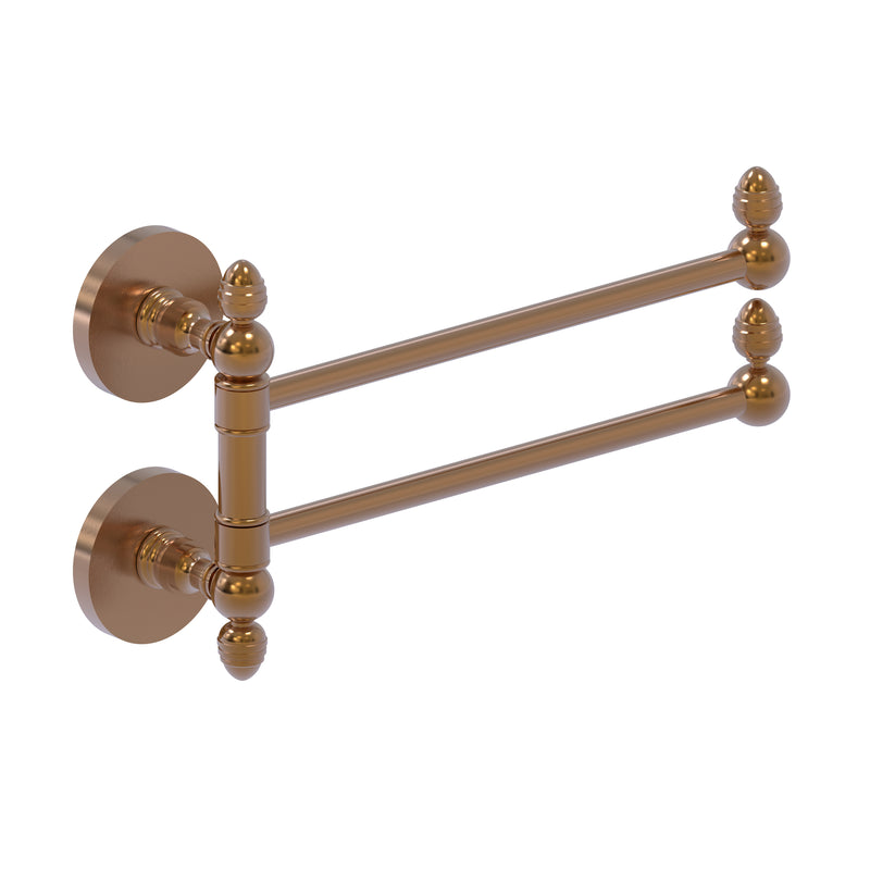 Allied Brass Prestige Skyline Collection 2 Swing Arm Towel Rail P1000-GTB-2-BBR