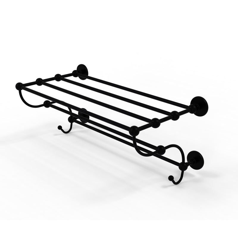 Allied Brass Prestige Skyline Collection 24 Inch Train Rack Towel Shelf P1000-HTL-24-5-BKM