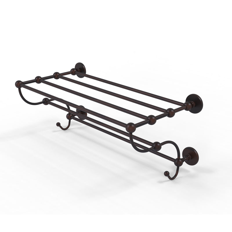 Allied Brass Prestige Skyline Collection 24 Inch Train Rack Towel Shelf P1000-HTL-24-5-VB