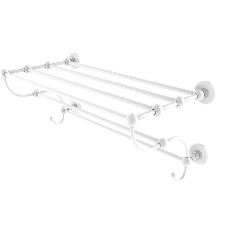 Allied Brass Prestige Skyline Collection 24 Inch Train Rack Towel Shelf P1000-HTL-24-5-WHM